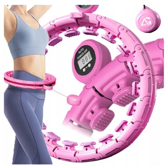 Gimnastikos lankas hula hoop su apsisukimų skaičiavimo funkcija